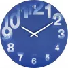 NeXtime klok 3077bl 3D, Ø39,5 cm, wand, blauw/wit
