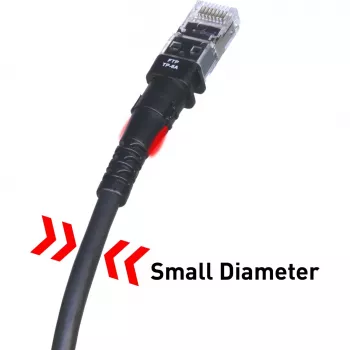 Netwerkkabel PatchSee TP-6A-F/5 zwart 1,5m Cat6a F/FTP
