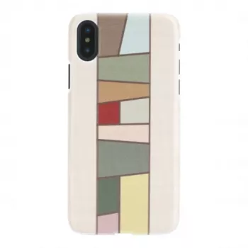 man and wood smartphonehoesje voor iPhone X/XS — wit