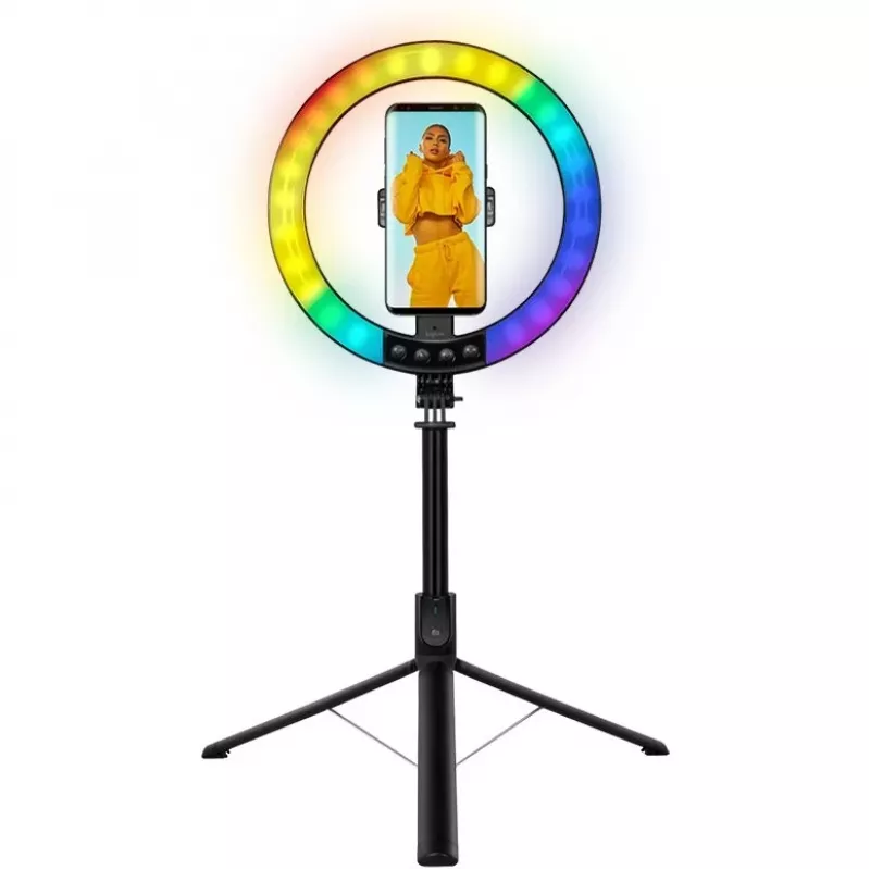 LogiLink Smartphone-ringlamp met selfie-stick-statief, DM 20cm (AA0156)