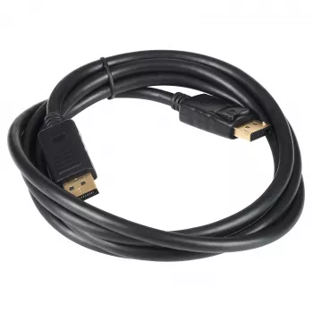 Akyga AK-AV-10 DisplayPort-kabel, stekker/stekker, vergulde stekkers, 1,8 m, zwart