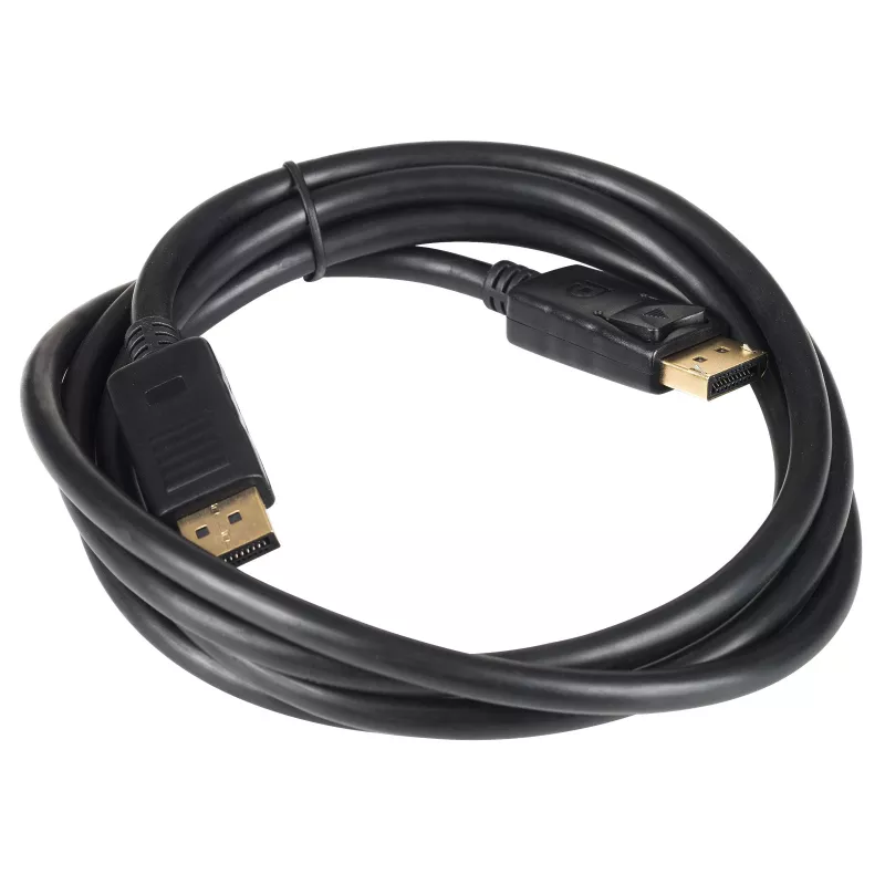 Akyga AK-AV-10 DisplayPort-kabel, stekker/stekker, vergulde stekkers, 1,8 m, zwart