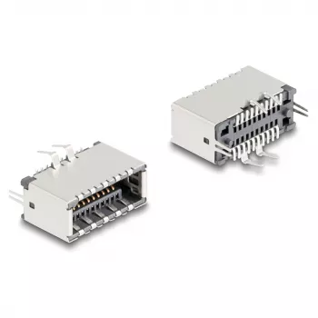 DeLOCK 67193 kabelverbinder USB Type-E zwart zilver bus
