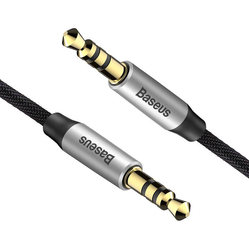 Baseus Yiven audiokabel 3,5-mm jackplug M30 1,5 m zilver + zwart