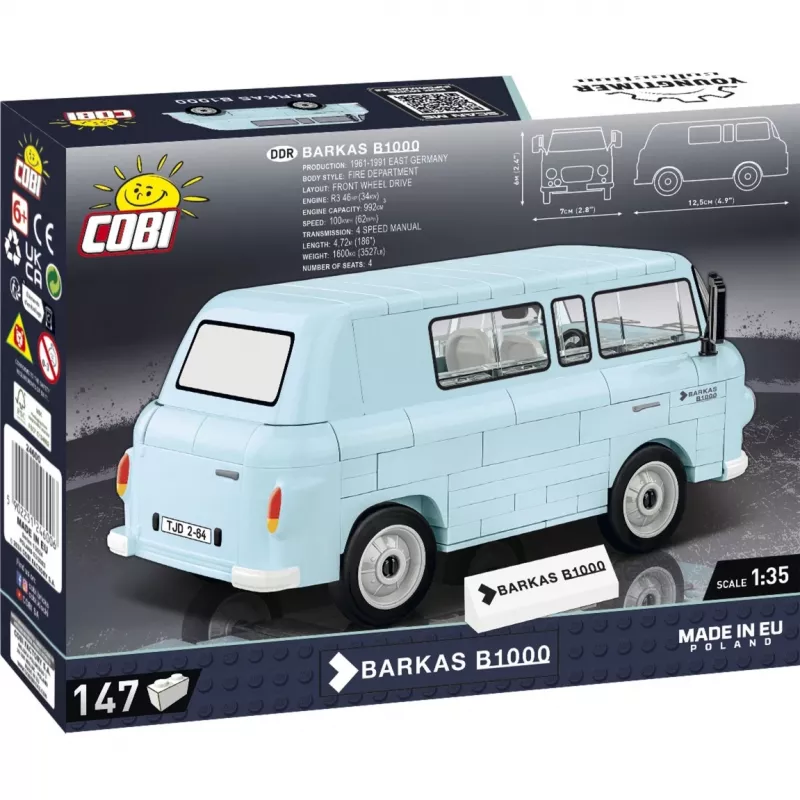 Constructiespeelgoed Cobi Barkas B1000 24600 modelbouwpakket schaal 1:35, gedetailleerde bouwstenen
