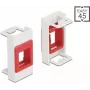 Keystone-houder DeLOCK Easy 45 module 22,5 x 45 mm wit/rood