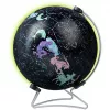 3D-puzzelbal ster globe licht in het donker