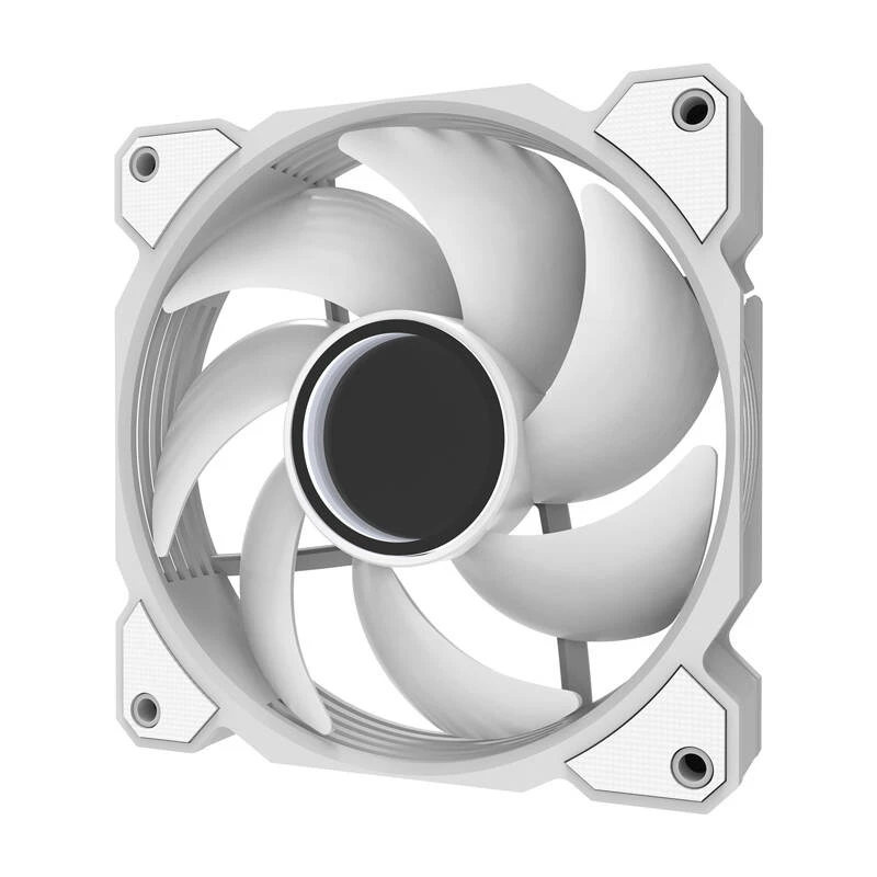 Darkflash DR08 koelventilator (wit) — behuizing/CPU-ventilator, model DR08 wit, enkele 120-mm-ventilator