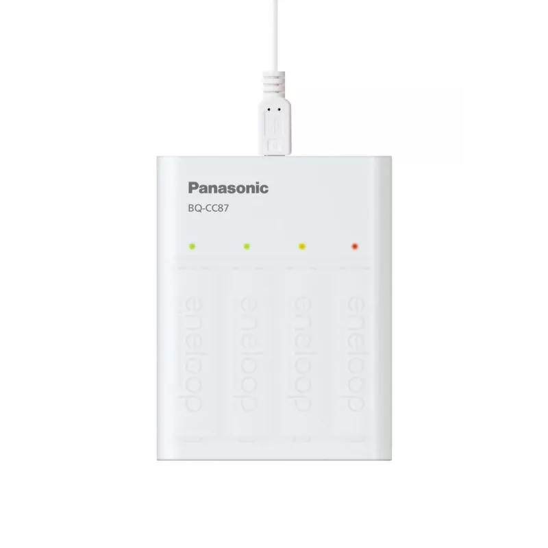 USB-lader PANASONIC Eneloop Smartplus BQ-CC87 + 4x AA 2000 mAh (K-KJ87MCD40USB)