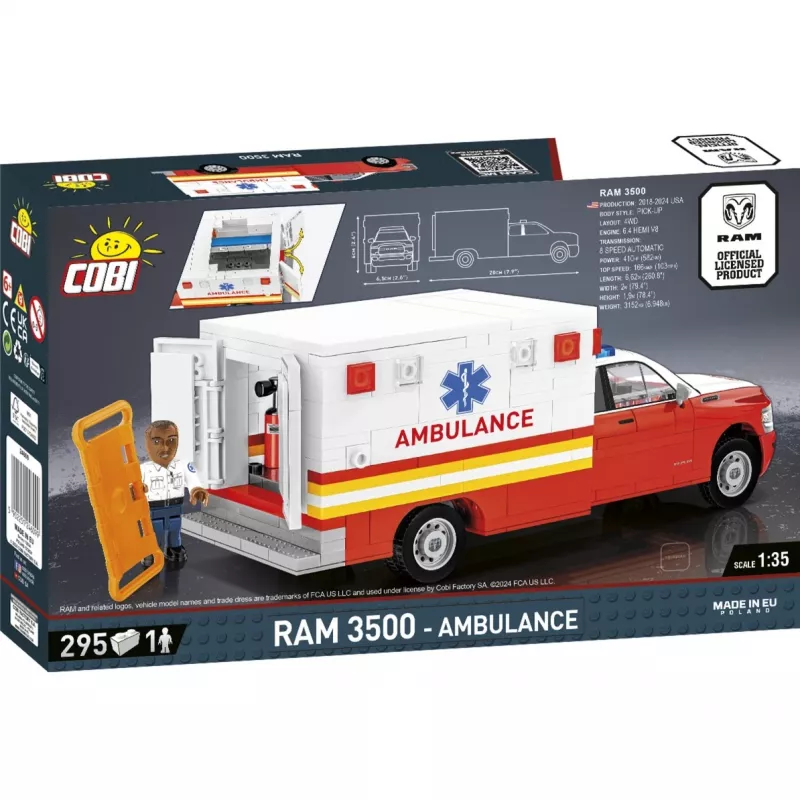 Constructiespeelgoed Cobi RAM 3500 Ambulance model 24609 bouwsteenset