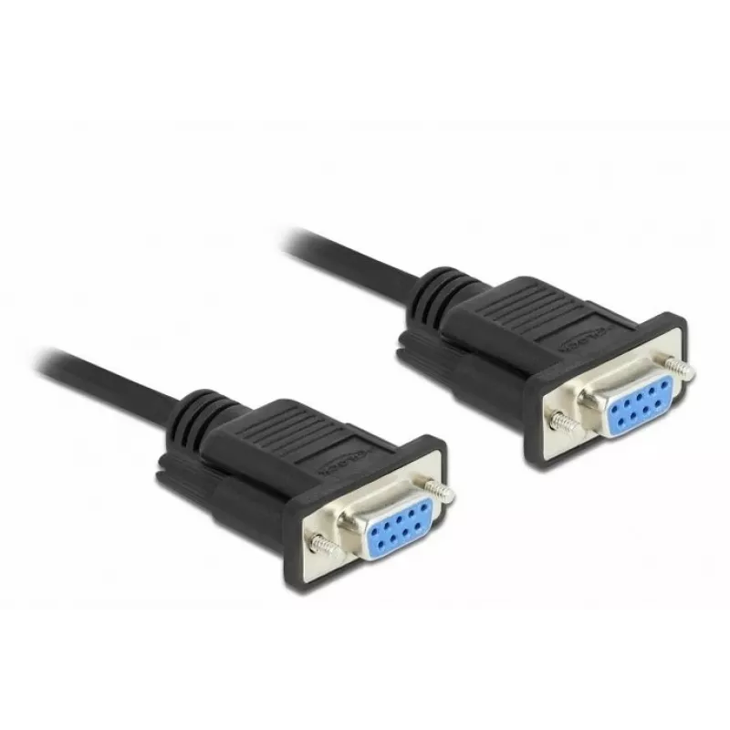 Seriële kabel DeLOCK 86608 zwart 1m RS-232 Sub-D9