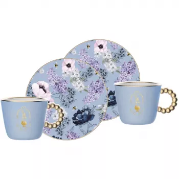 Bialetti Bridgerton voor espresso 2 stuks x 80 ml blauw