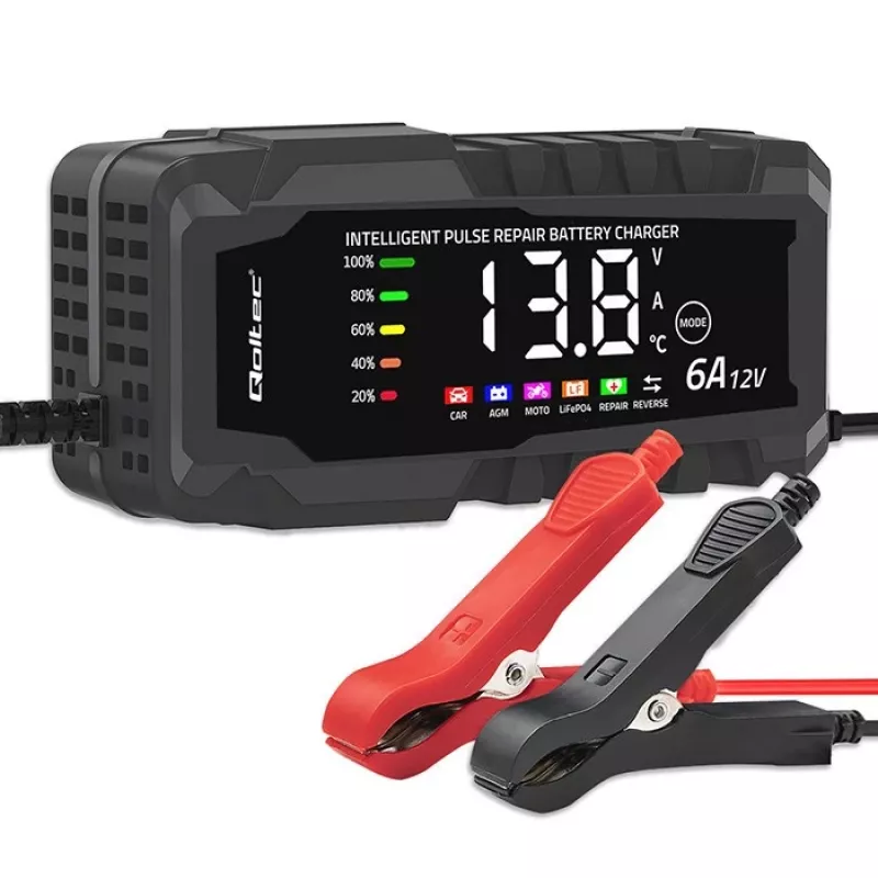 Oplader 12V 6A gelijkrichter met reparatiefunctie