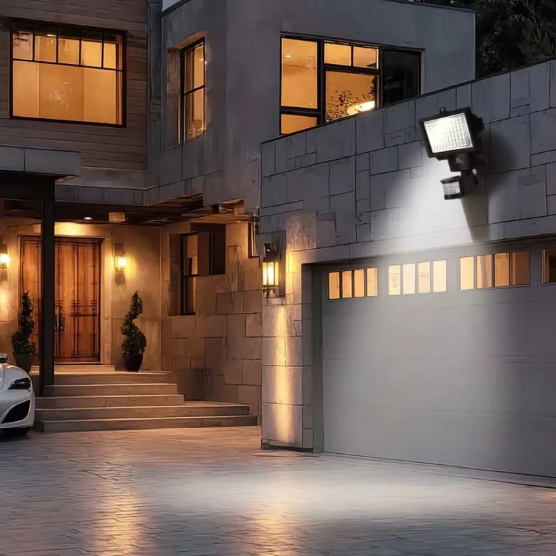 Maclean MCE442 solar-LED-schijnwerper met bewegingssensor floodlight wandmontage lamp schemer IP44 6W 6000K