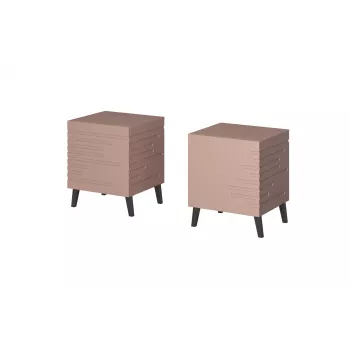 Nachtkastje cama meble NOVA 44x40x52 cm roze mat, 1 lade, 16 mm frame