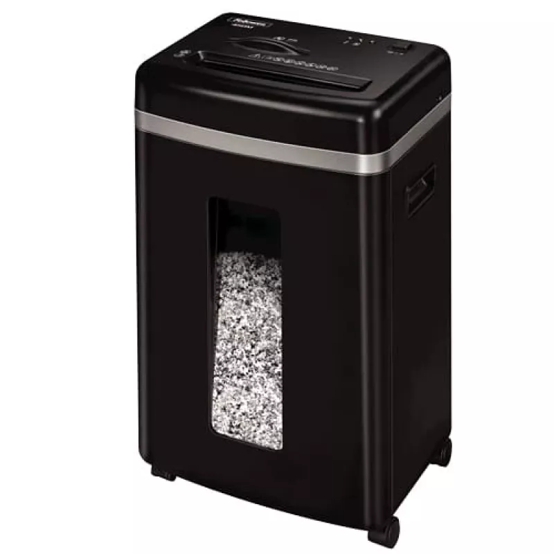 Papierversnipperaar Fellowes Powershred 450M micro-cut, capaciteit 9 vel, 2 x 12 mm, opvangbak 22 liter, zwart