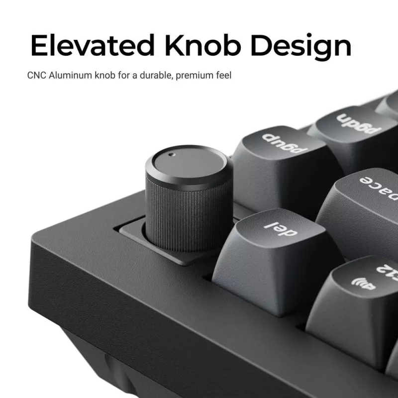 Mechanisch toetsenbord Keychron V1 Ultra 8K — 75% formaat, QWERTY, Bluetooth, RGB, zwart