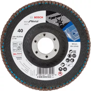 Bosch X571 Best for Metal lamellenschijf, 125 mm, K40 (2608606922)