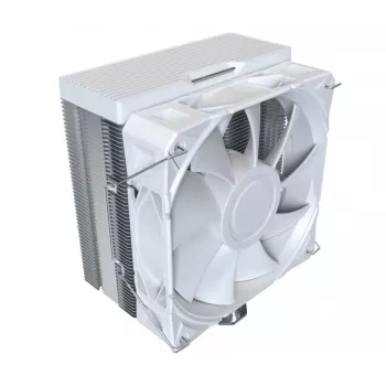 CPU-luchtkoeler Montech NX400, 120-mm-ventilator, wit, afmetingen 156×74×120 mm, TDP 270 W