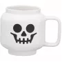 LEGO koffiemok SKELETON, 255 ml, wit, in karton van keramiek, in de vorm van het LEGO minifigurenhoofd, - 1 stuk