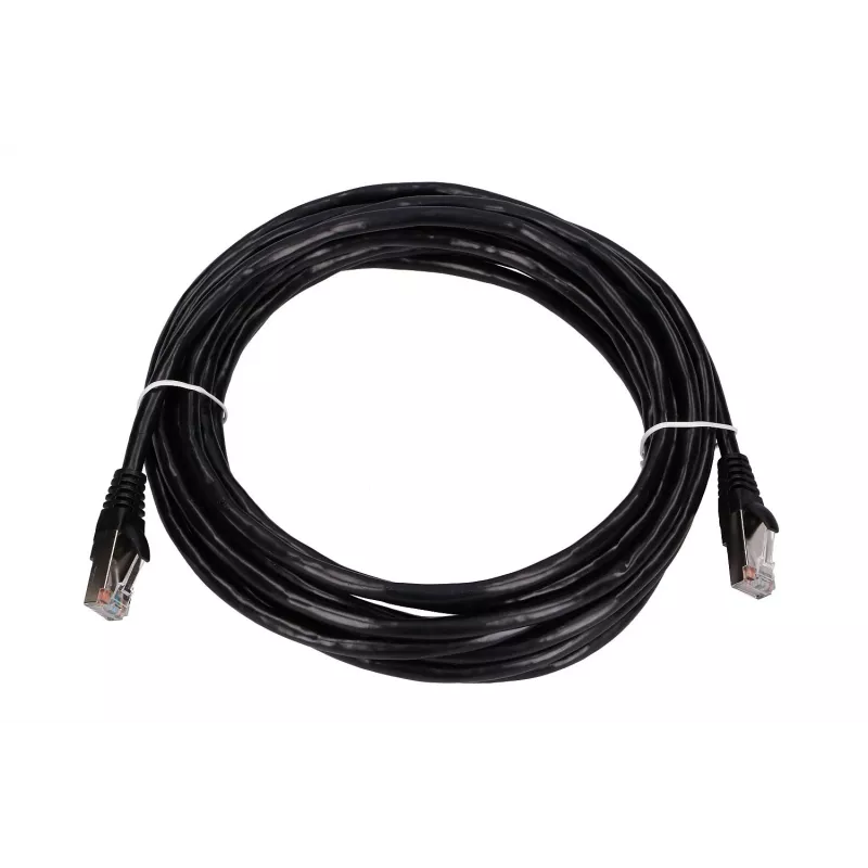 LAN-patchkabel Extralink Cat5e FTP 5 m, koper twisted pair, RJ-45–RJ-45, zwart