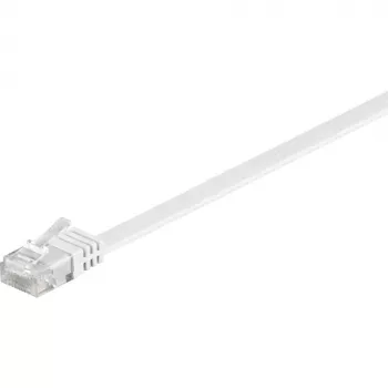 Wentronic Goobay CAT 6 platte patchkabel, U/UTP, wit, 1 m - koper (95151)
