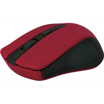 Draadloze optische muis DEFENDER MM-935 RF – voor beide handen, 1600 DPI, rood, RF-USB-ontvanger, AAA-batterijen