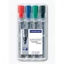 Staedtler 356 B WP4 flipchartmarker-set, 4 stuks, zwart blauw groen rood
