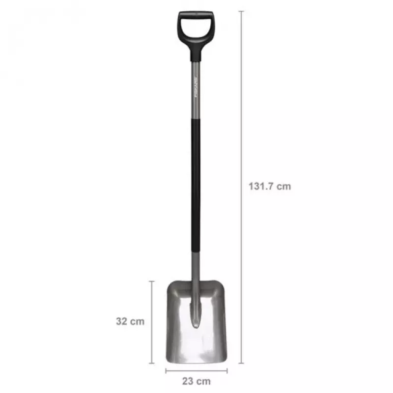 Schep Fiskars Ergonomic FS.S. 1025376 grijs — ergonomische tuinschep, Fiskars 1070058