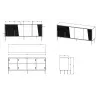 4D ABI ladekast 200x45x88 mat wit