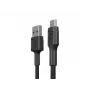 USB 2.0 kabel Green Cell KABGC23, USB A naar Micro-USB B, 0,3 m, zwart