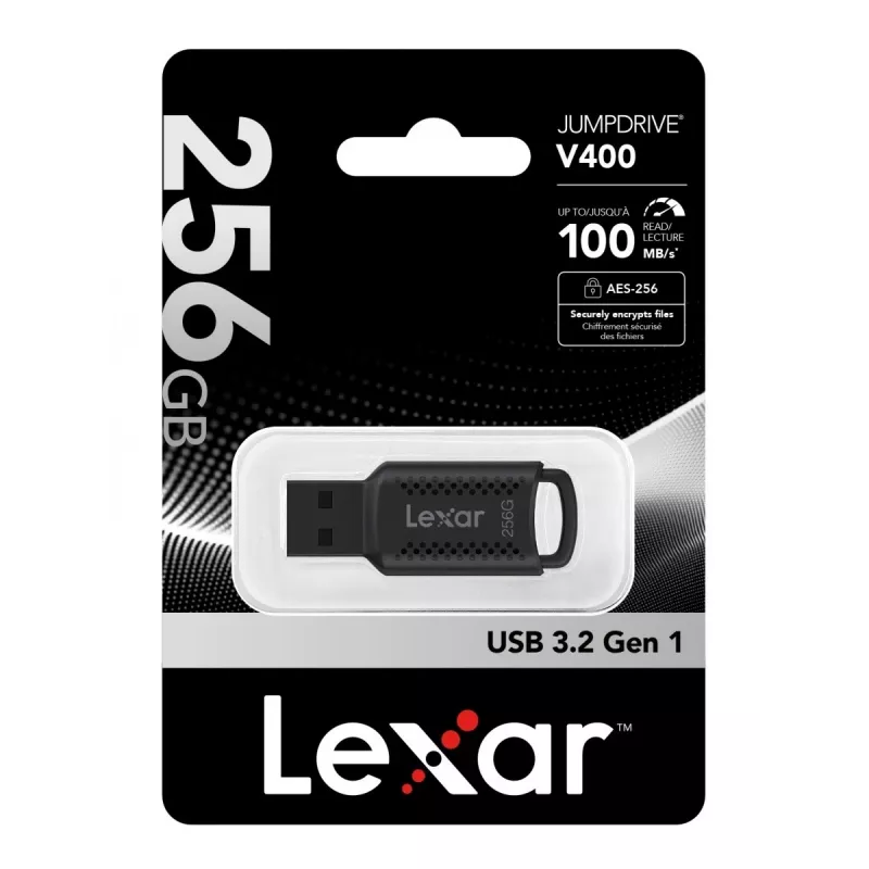 Lexar JumpDrive V400 USB-stick 256 GB USB Type-A 3.2 Gen 1 (3.1 Gen 1) zwart