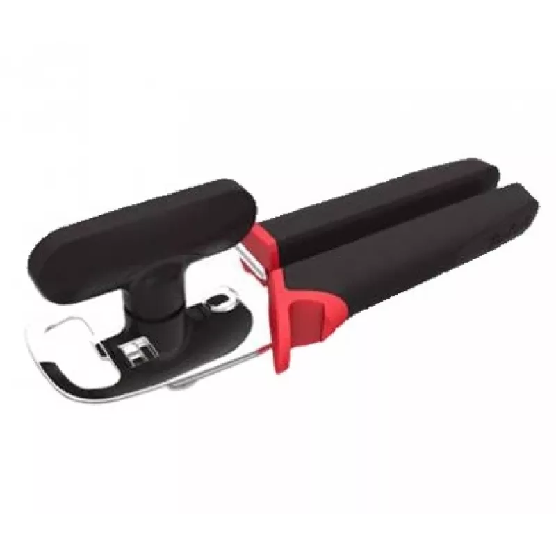 Tefal Ingenio K20705 multiopener, blikopener, roestvrij staal, zwart/rood