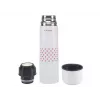 Beper BI.504 vacuümfles 500 ml, roestvrij staal, met beker, rood met stippen