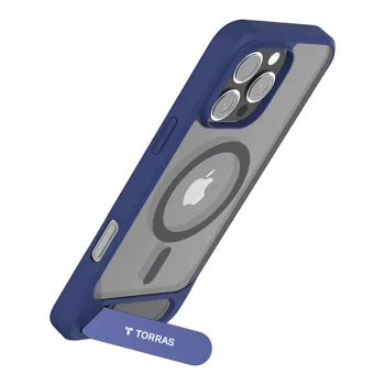 Torras Pstand Series hoesje voor iPhone 16 Pro — blauw, slank, licht beschermhoesje