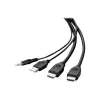 Belkin Secure KVM combo kabel - video- / USB- / audiokabel - TAA-conform - USB, mini-jack, HDMI (M)