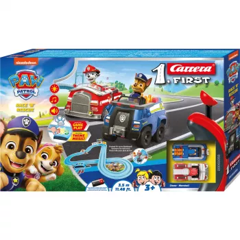 CARRERA racebaan First Paw Patrol Race N Rescue 3,5 m – slotcar-racebaanset