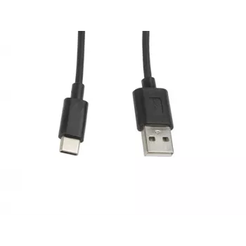 Kabel Lanberg CA-USBO-10CC-0010-BK (USB 2.0 stekker - USB 2.0, USB, Type-C stekker, 1m, zwart) (CA-USBO-10CC-0010-BK)