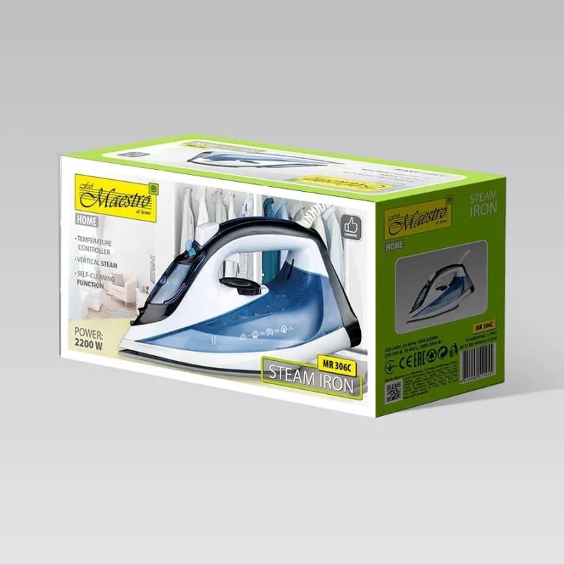Strijkijzer met stoom MAESTRO MR-306C 2200W wit, blauw
