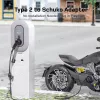 AKYGA AK-SC-E28 Type-2-naar-Schuko-adapterkabel voor EV-opladers 16A 0,3m zwart
