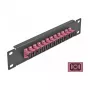 Glasvezel patchpaneel DeLOCK 10 inch 12 poorten SC simplex violet 1U zwart