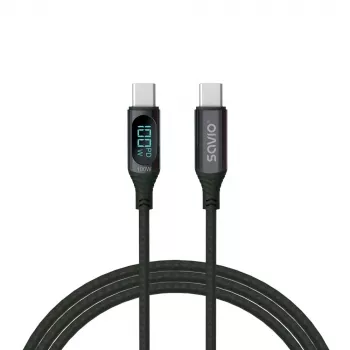 Savio USB-C - USB-C-kabel CL-174 1m zwart USB 3.2 Gen 1