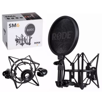 RODE SM6 schokdemperhouder met popfilter, zwart