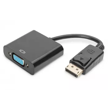 Assmann DisplayPort-adapterkabel. DP - HD15 M/F. 0,15 m. met vergrendeling. DP 1.1 compatibel. UL. bl. zonder afscherming. 32AWG (AK-340410-001-S)