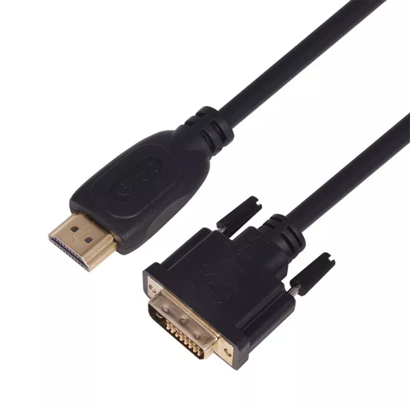 TB HDMI-DVI-kabel 1,8 m goud omhuld, DVI 24+1