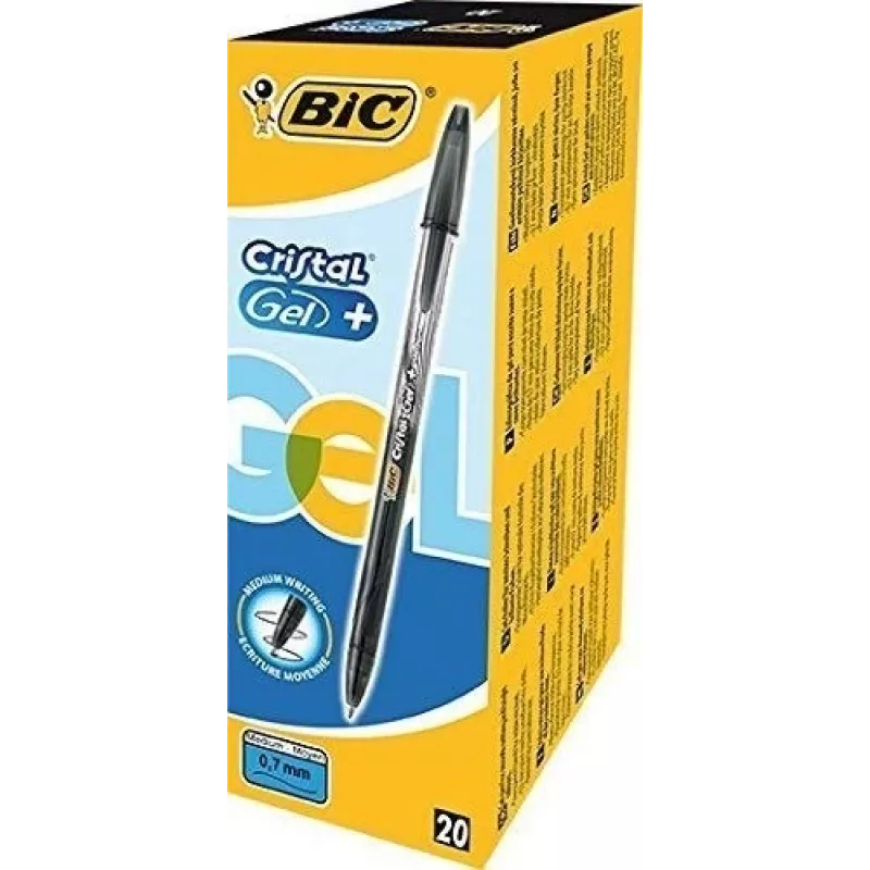 BIC gelpen CRISTALGEL 0,7 mm, zwart, 1 stuk 721286