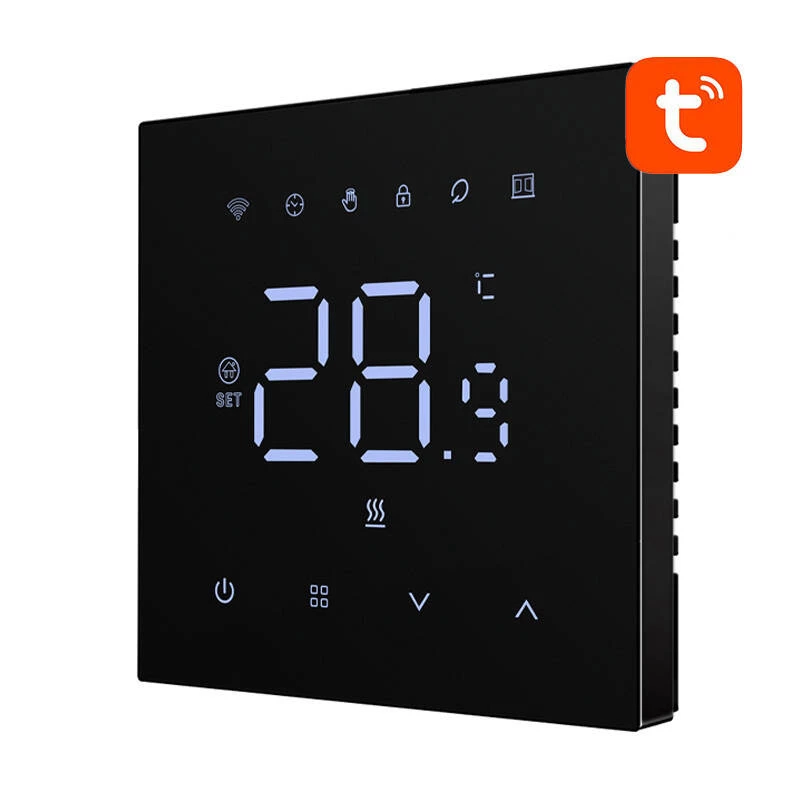 Avatto WT410-16A-B slimme thermostaat voor elektrische verwarming, 16 A, Wi-Fi