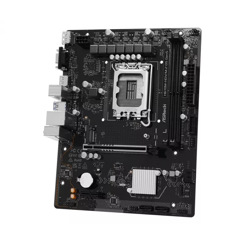 Moederbord ASRock H610M-HDV/M.2 D5 Gen5 (LGA1700, mATX, DDR5, PCIe 5.0)