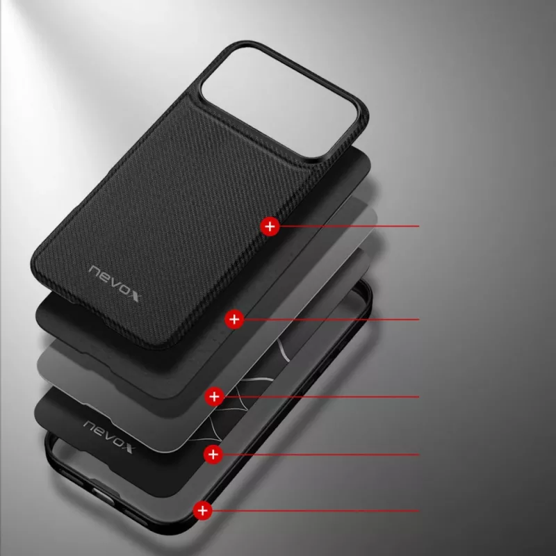 nevox StyleShell NYLO - iPhone 17 Pro Max 6,9 inch zwart (2529)