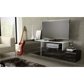 Cama TV-kast SIGMA 3 180 zwart/zwart glanzend + biały